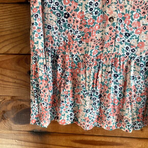 Loft Floral Flounce Shirtdress size XXSP - Picture 3 of 6